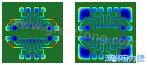 通過仿真，可以快速簡單地重新設計并計算不同圖形布局所得到的厚度均勻性-深圳宏力捷